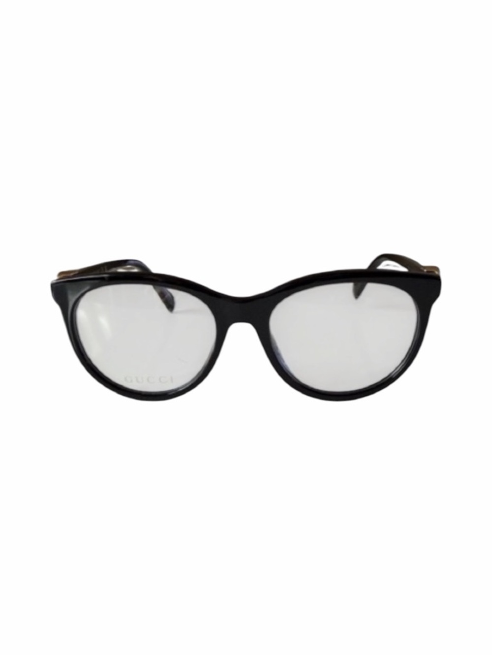 Gucci Black Prescription Eyeglass Frames Gold GG Logo Italy GG1074O - NIB